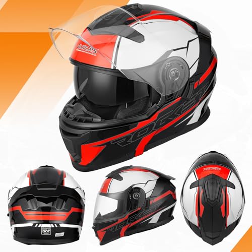 Modular Full Face Flip up Motorcycle Helmet P9089