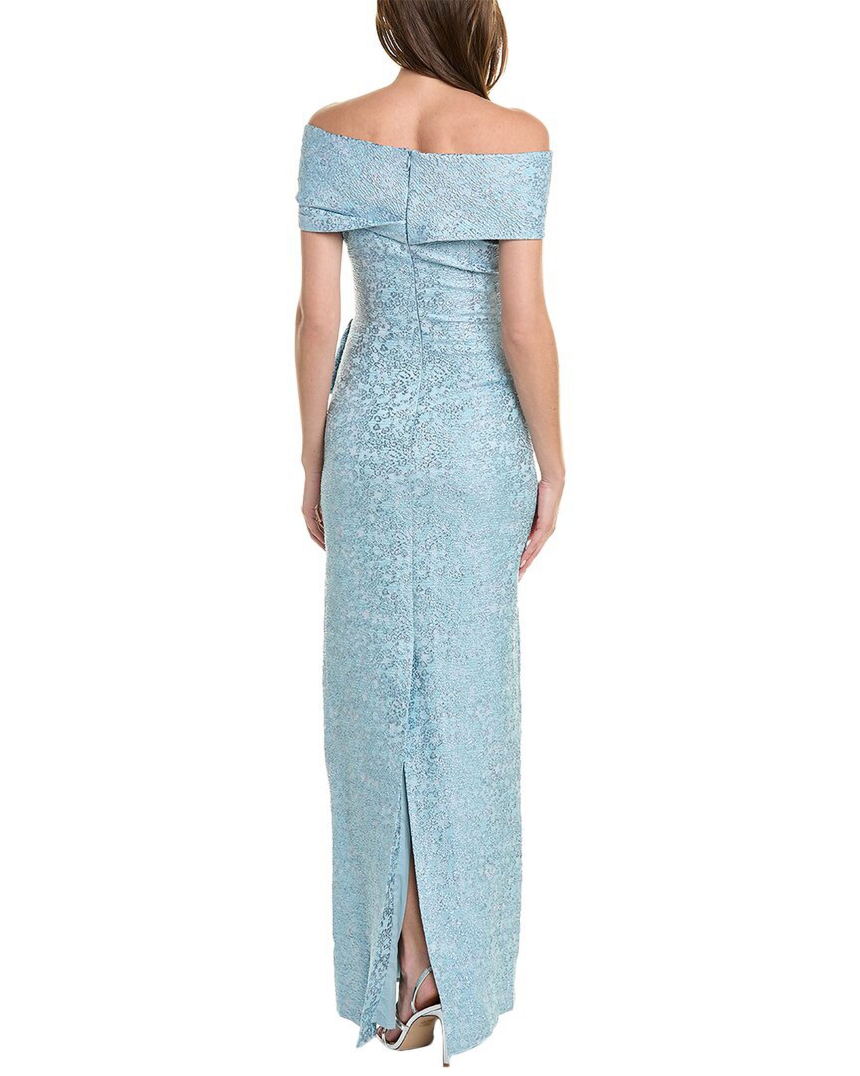 Metallic Jacquard Gown, Blue K61313