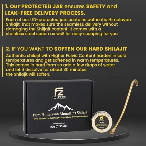 Pure Himalayan Shilajit 77% Fulvic Acid Hard Consistency 10 Grams E44319