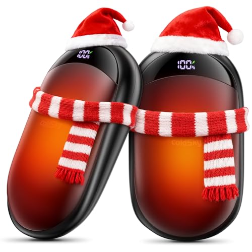 Rechargeable 2 Pack Magnetic Electric Hand Warmer with Digital Display V925377