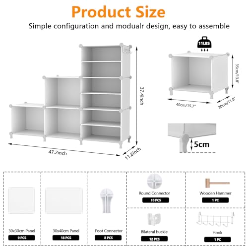White 6 Cube Storage Shelves Q114866