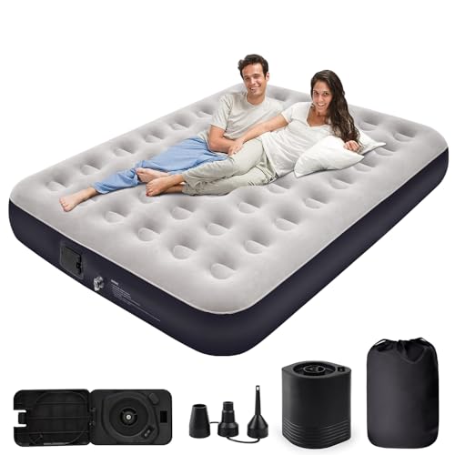 Queen Air Mattress with Built-in Battery Pump W7415