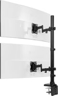 Black Dual Monitor Desk Mount for Ultrawide Screens up to 43 inches G438137