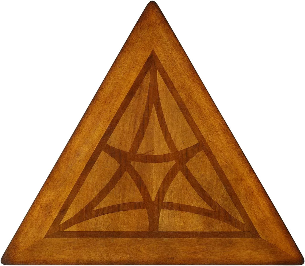 Walnut Triangle Accent Table Z5524