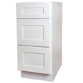 White Shaker 3 Drawer Kitchen Base Cabinet (15x22) Q79954