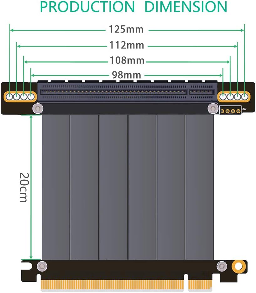 PCIE Express 3.0 16X Extension Cable 20cm C42617