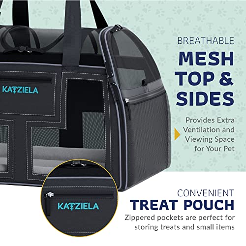 Rolling Pet Carrier with Removable Wheels and Mesh Windows J3370