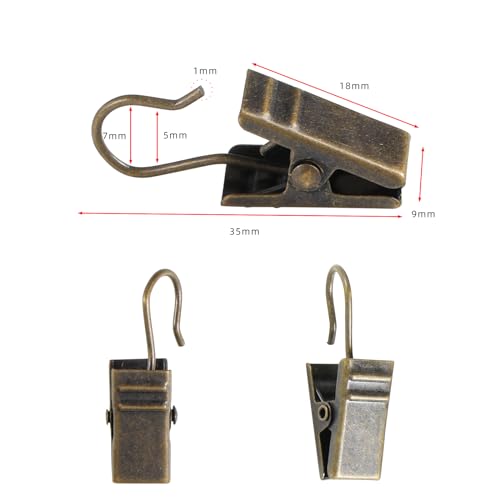 24pcs Stainless Steel Curtain Clips (White, 24) G543