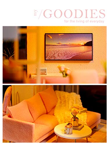 Wooden DIY Dollhouse Kit, 1:32 Scale Miniature with Furniture, Dust Proof Cover N575534