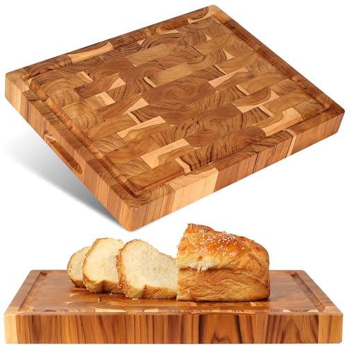 XL Acacia End Grain Wood Cutting Board (20x15x1.5in) C496