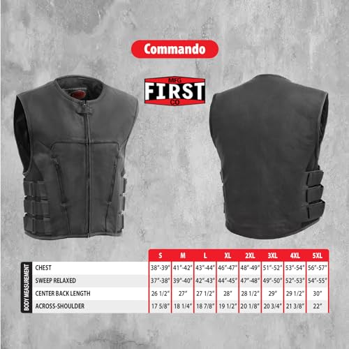 Men's Motorcycle Biker Riding Leather Vest V45094