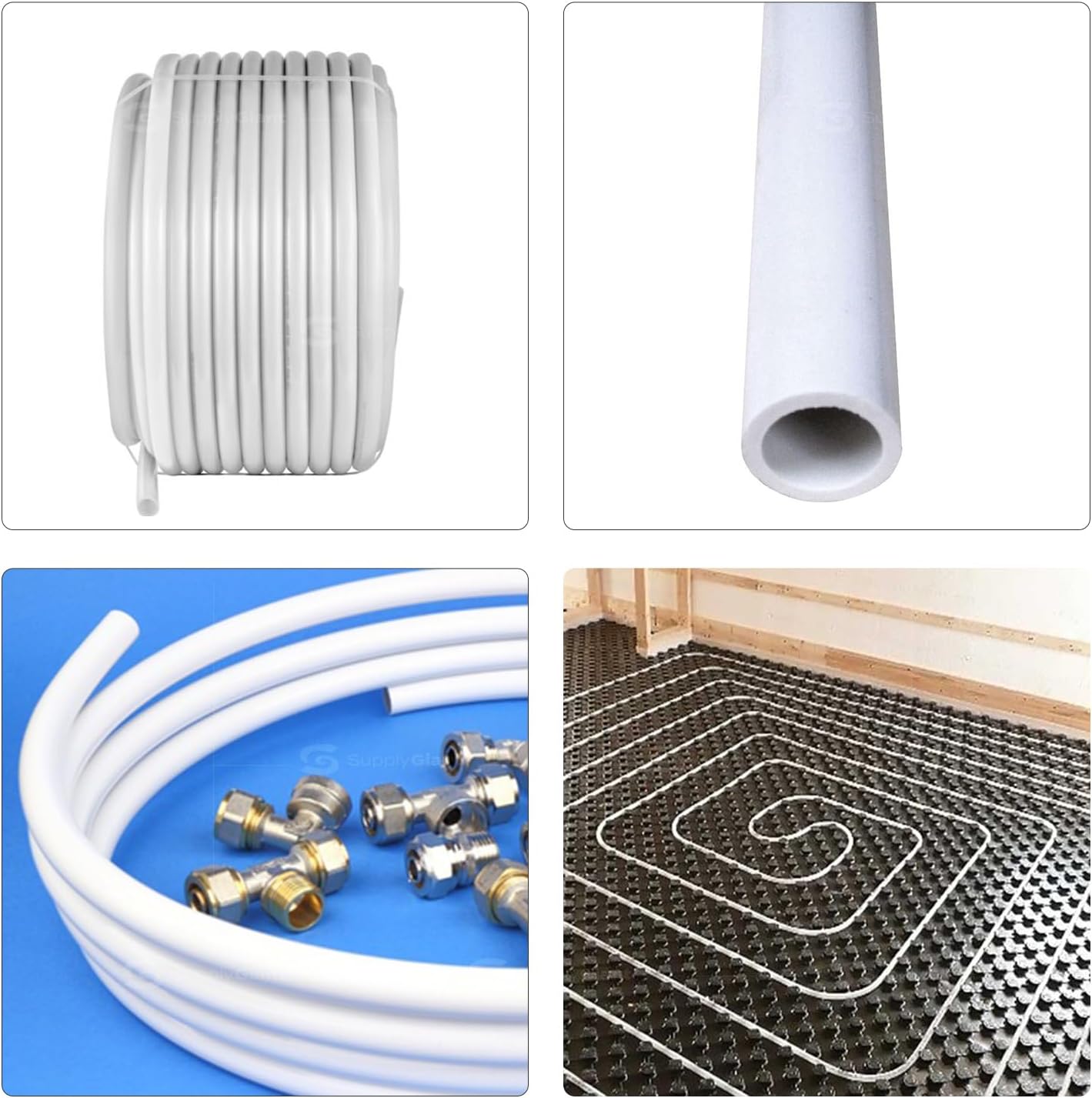 1/2 Inch X 100 Feet White PEX Pipe Tubing Coil U391