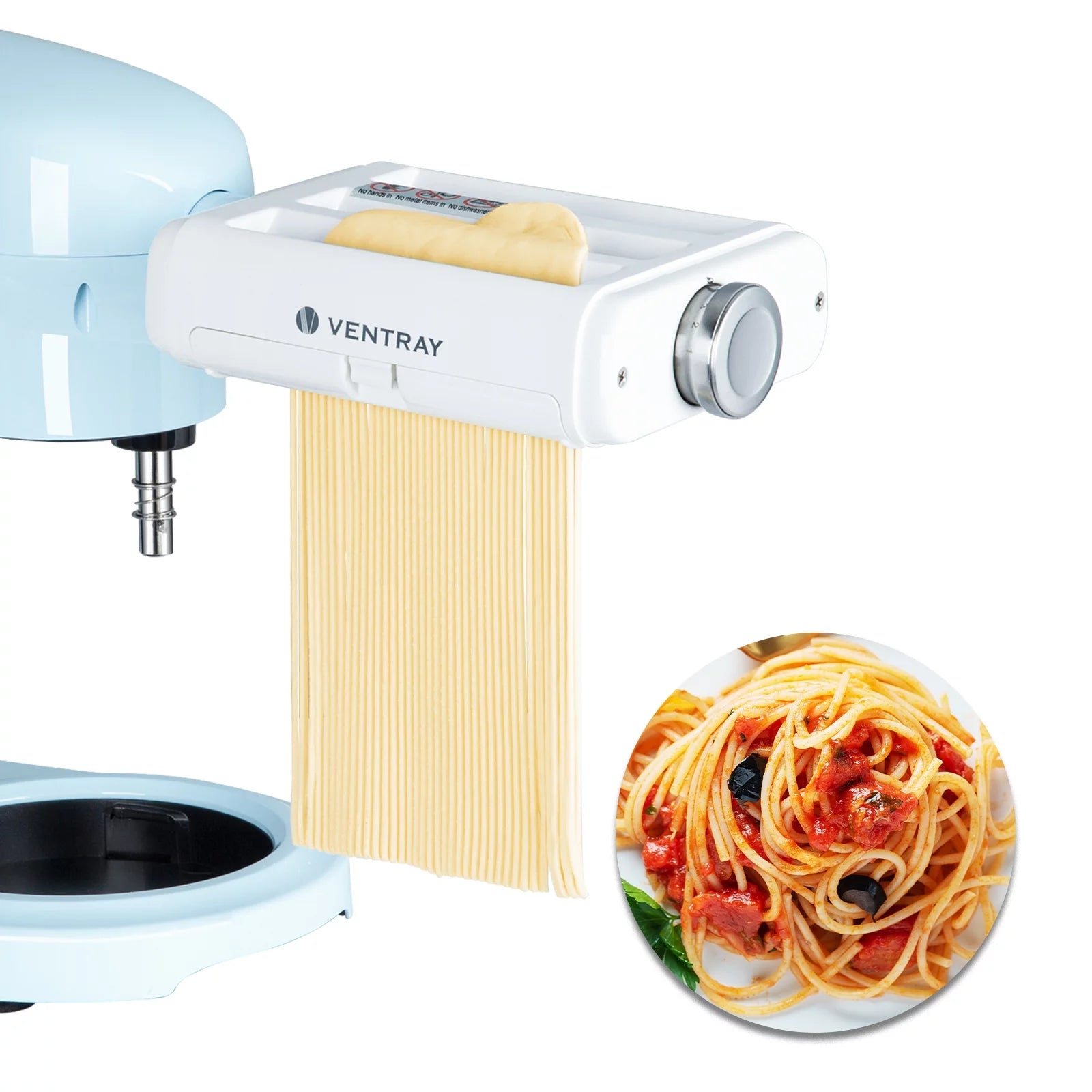 3 in 1 Pasta Maker Attachment for KitchenAid Stand Mixers with Cleaning Brush U508150