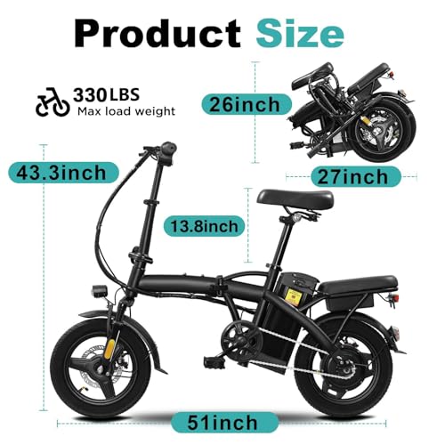 14" Mini Foldable Electric Bicycle with 560W Motor H138