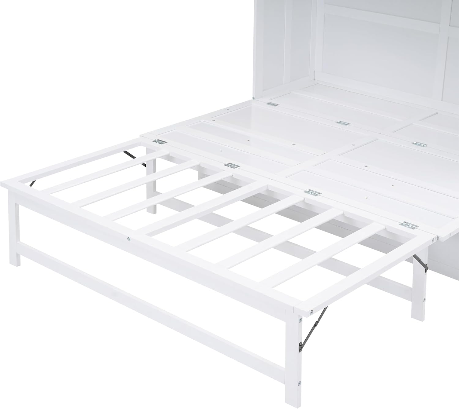 White Wood Queen Murphy Bed Y43570