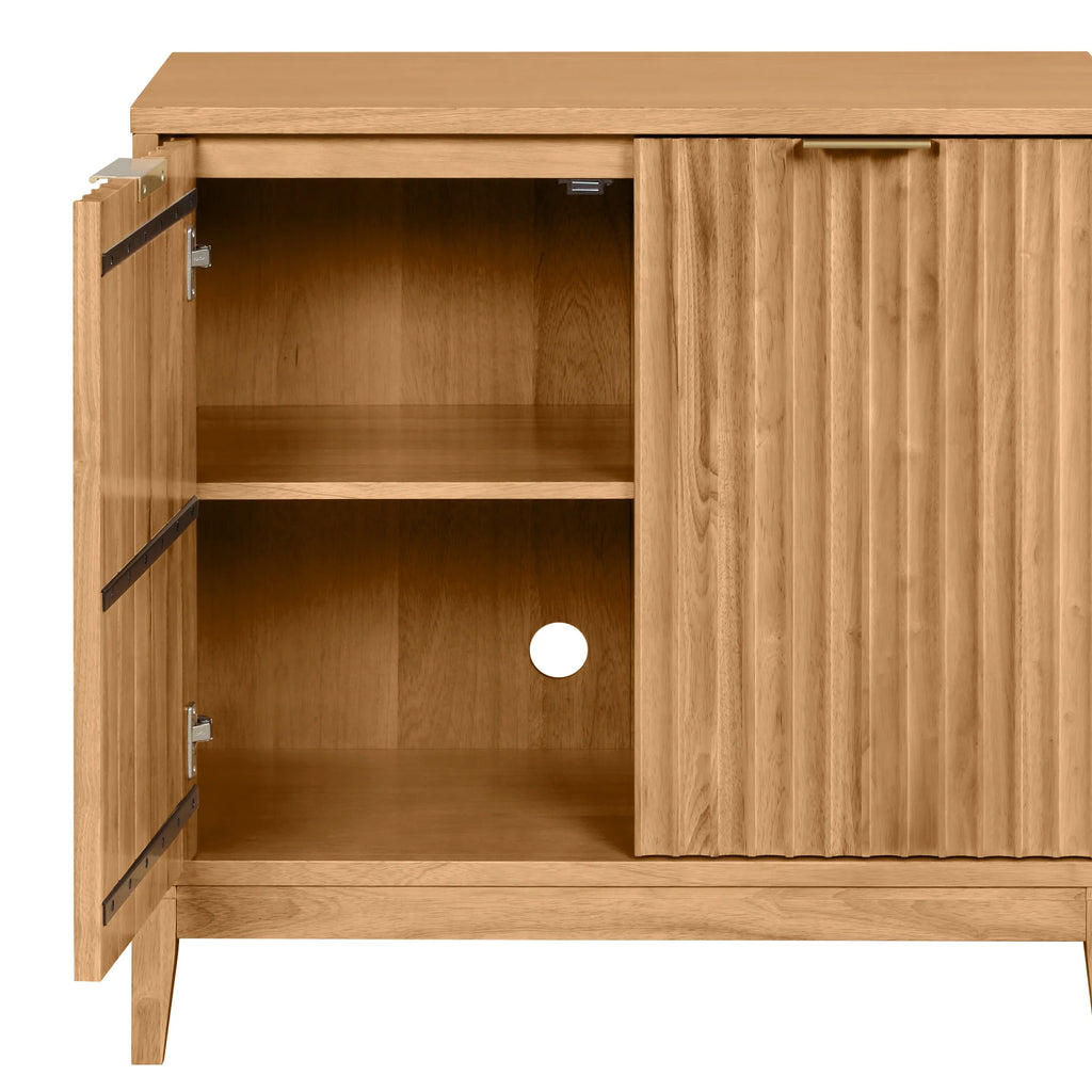 Natural Brown Sideboard with Fluted Doors Q3974