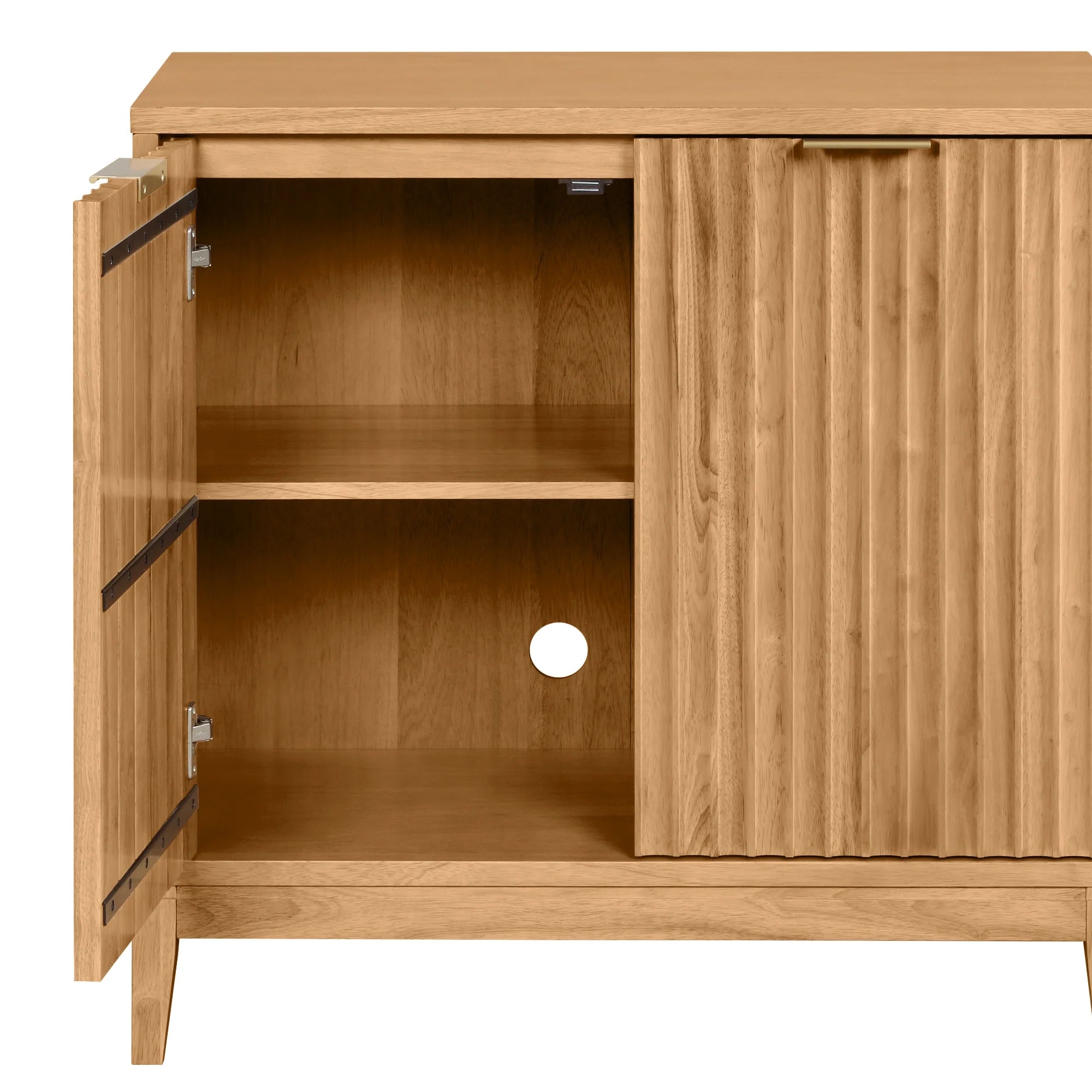 Natural Brown Sideboard with Fluted Doors Q3974