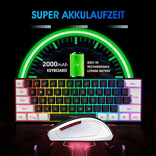60% Wireless Gaming Keyboard and Mouse Combo U66810