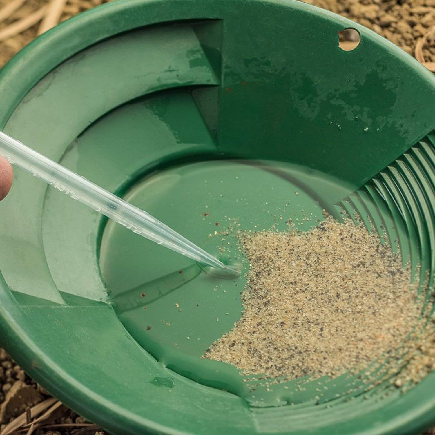 Gold Prospecting Pan Kit with Glass Vials Pocket Scale 7pc I384562