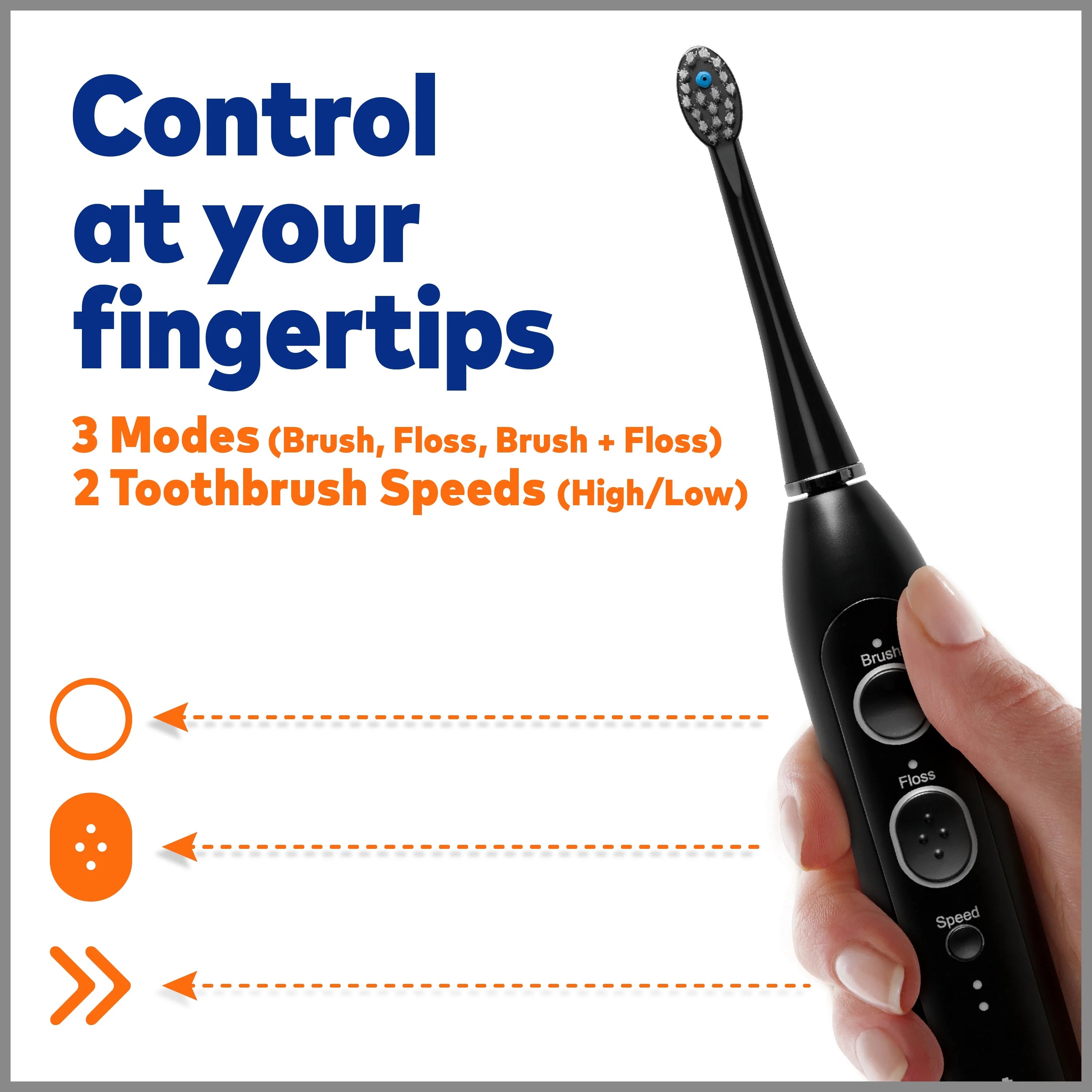 Black Electric Toothbrush and Water Flosser Combo M384