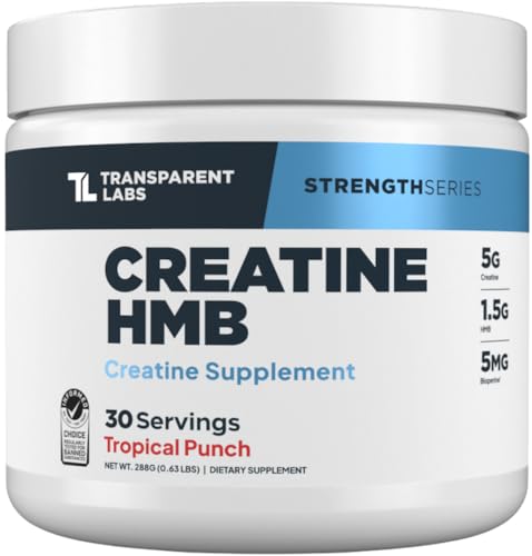 30 Servings Blue Raspberry Pre-Workout Powder & 30 Servings Tropical Punch Creatine HMB C726