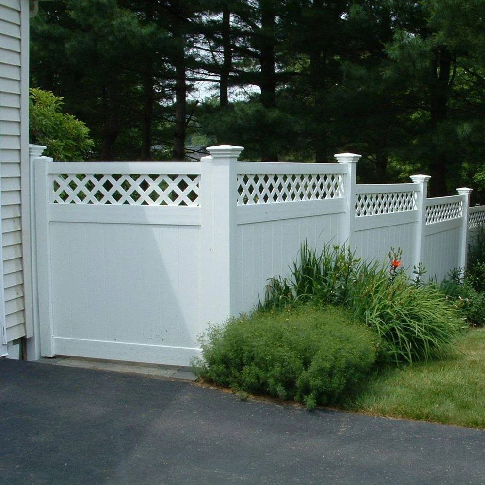 Vinyl Privacy Fence Panel Kit 6ft. H x 8ft. W White Q763054