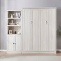 Queen Size Murphy Wall Bed with 1 Side Cabinet Storage Shelf N231856