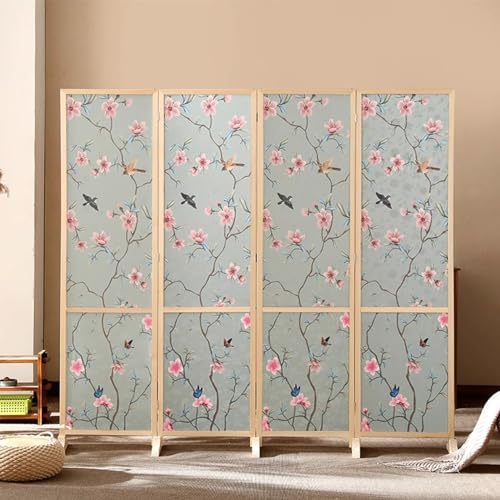 4 Panel Rustic Folding Room Divider, 6ft Tall S716536