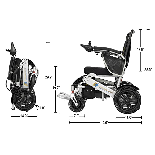 Silver Foldable Power Wheelchair E898107