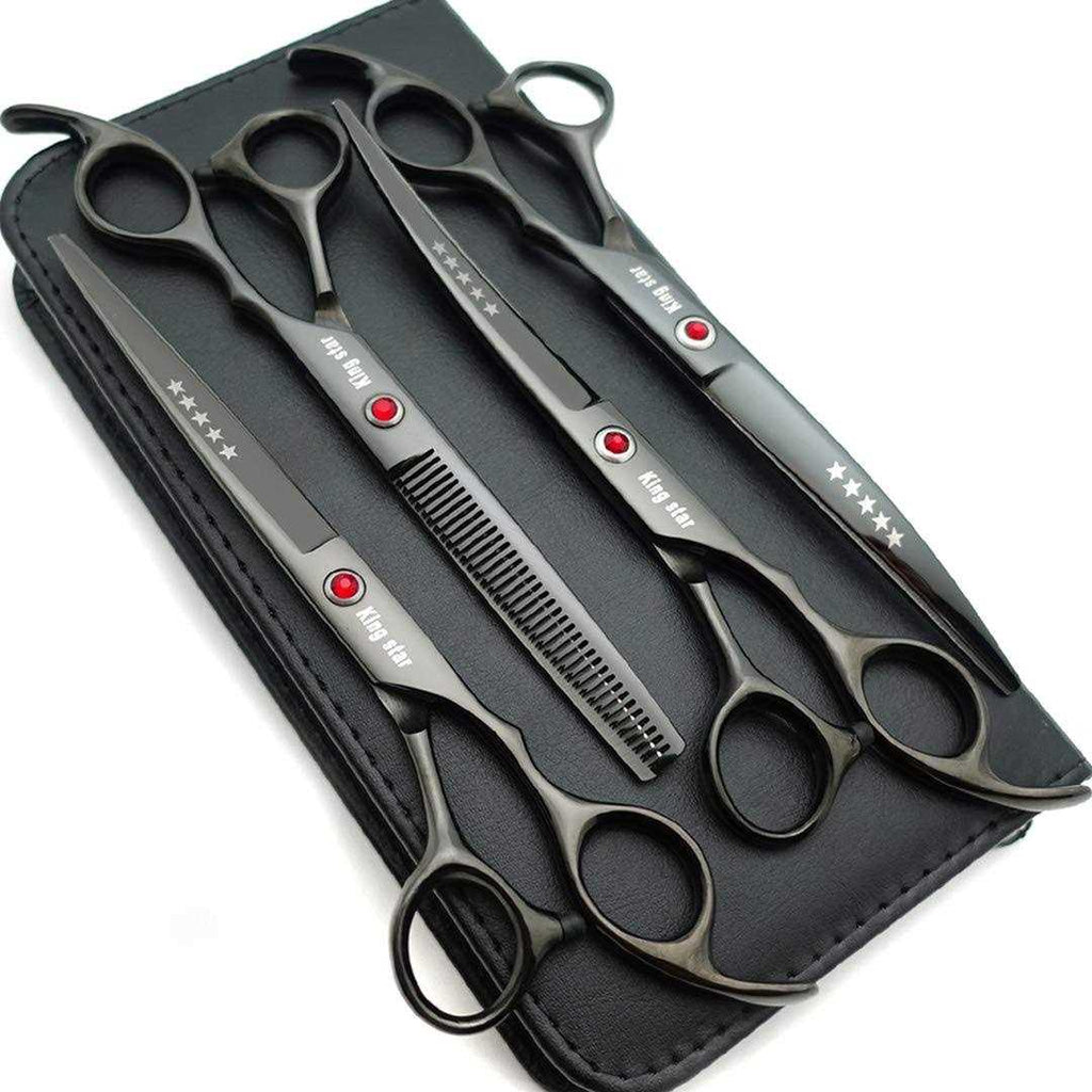 7.0in Titanium Dog Grooming Scissors Set 4pcs Y91810