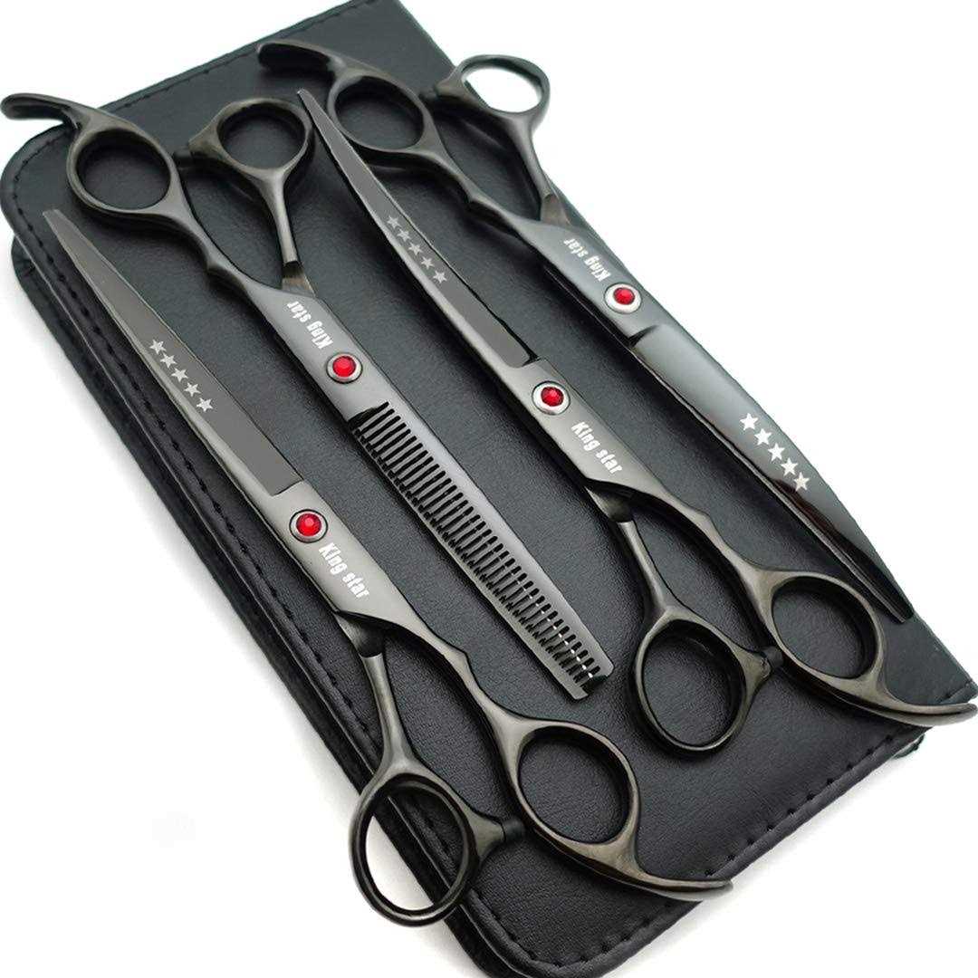 7.0in Titanium Dog Grooming Scissors Set 4pcs Y91810