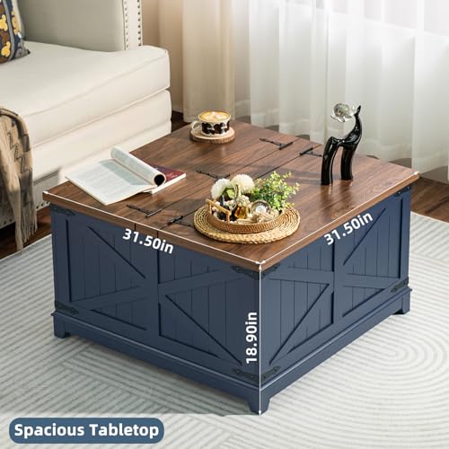Coffee Table Set of 3 with Charging Station and Hidden Storage F63964