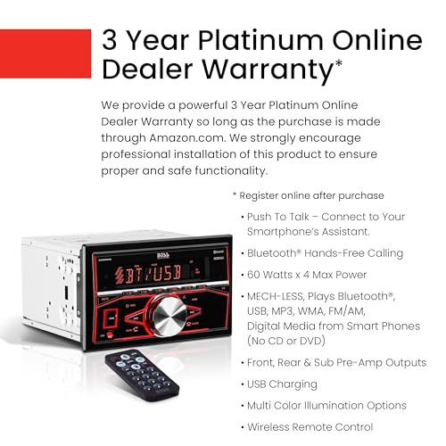 Double Din Bluetooth Car Stereo with AM/FM Radio Receiver U591