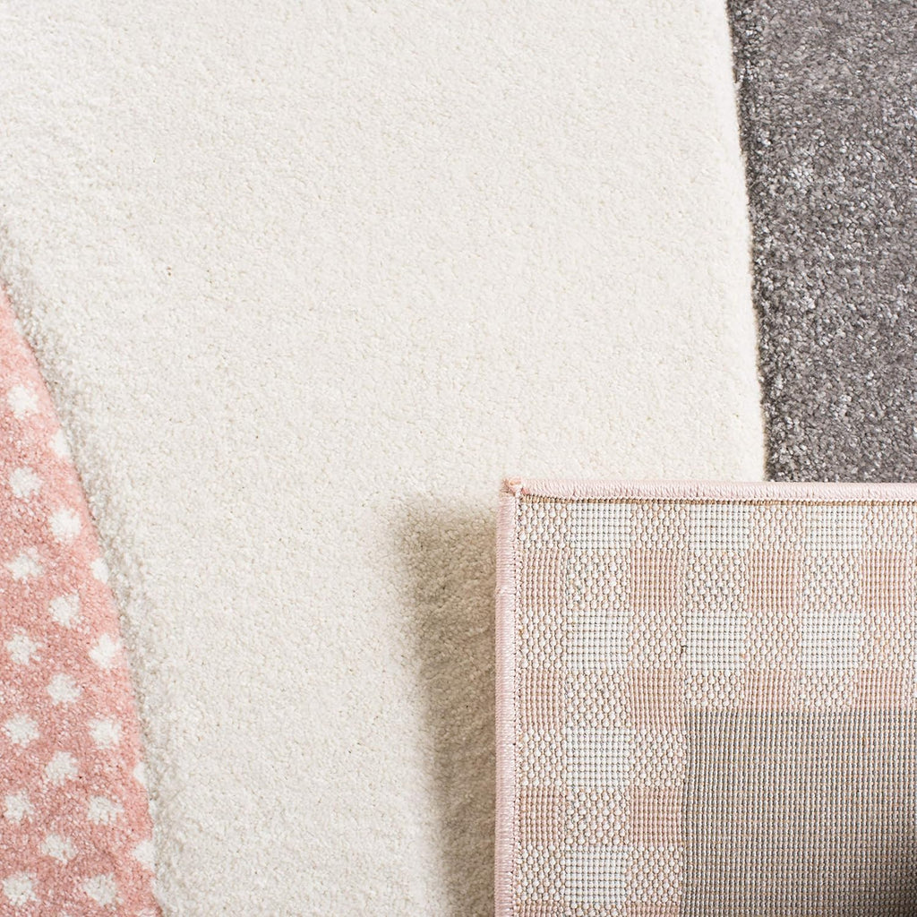 Pink & Grey Cat Design Runner Rug U16297