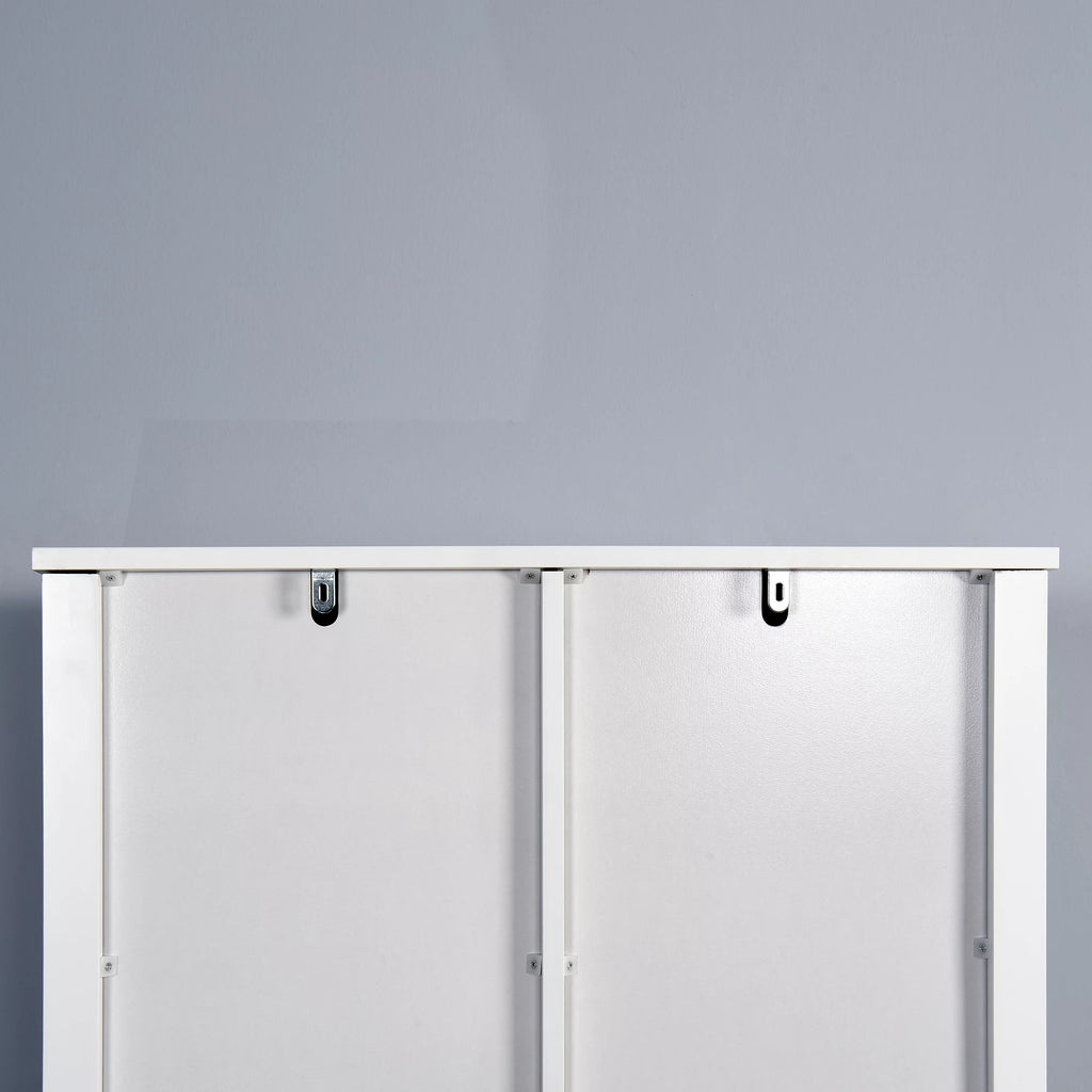 Over-the-Toilet Storage Cabinet with Adjustable Shelves and Barn Door 27.16 x 9.06 x 67 inch V64083