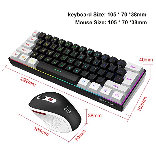 60% Wireless Gaming Keyboard and Mouse Combo U66810
