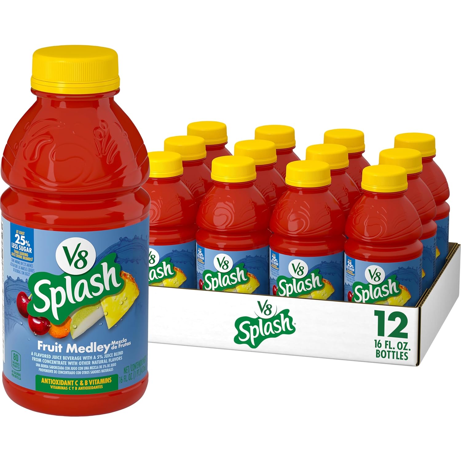 16 FL OZ Fruit Medley Flavored Juice Beverage (Pack of 12) H290