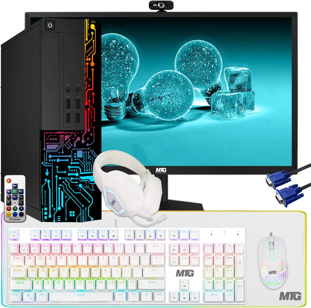 Restored Computer Desktop PC, Core i5, 8GB RAM, 500 GB HDD, 27 Inch 165Hz Gaming Monitor, Win 11 Home (Renewed) H62102