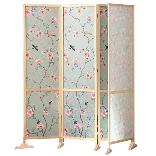 4 Panel Rustic Folding Room Divider, 6ft Tall S716536