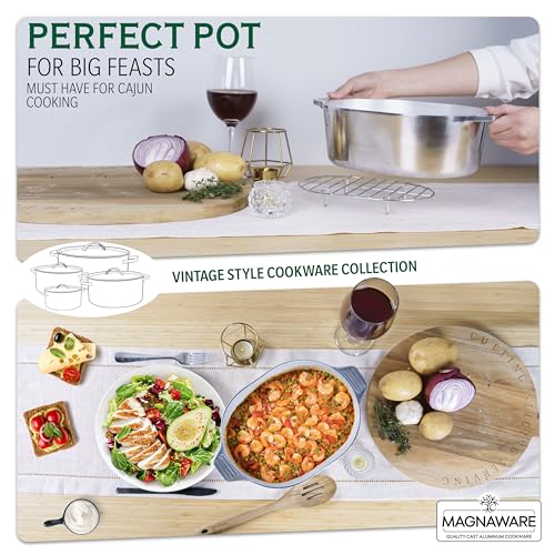 5 Quart Oval Cast Aluminum Dutch Oven with Lid U7095