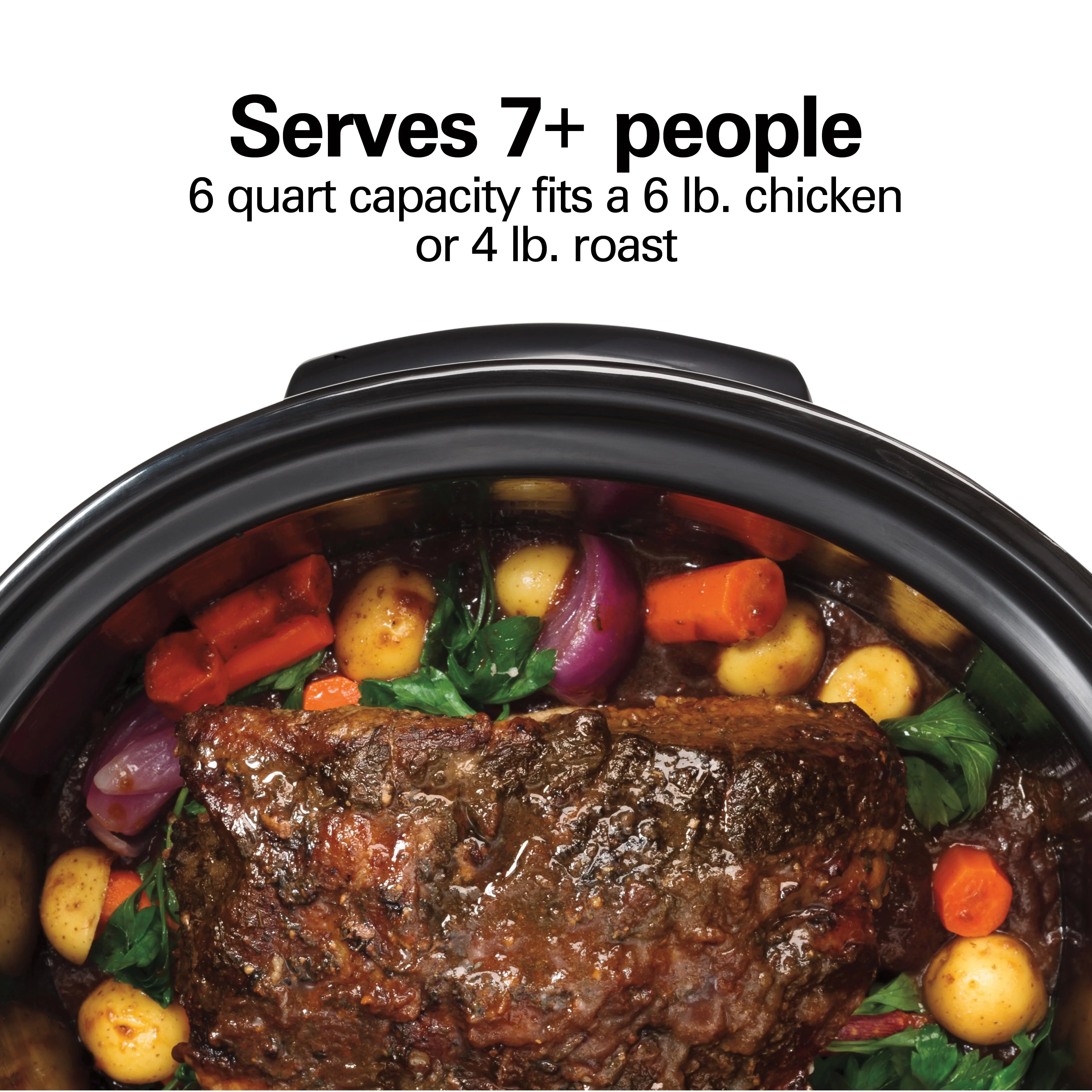 6 Quart Programmable Slow Cooker with Temperature Probe B5026