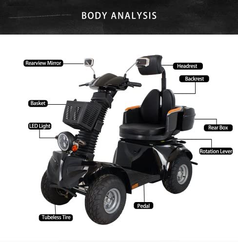3-Speed Electric Mobility Scooter with 1000w K100