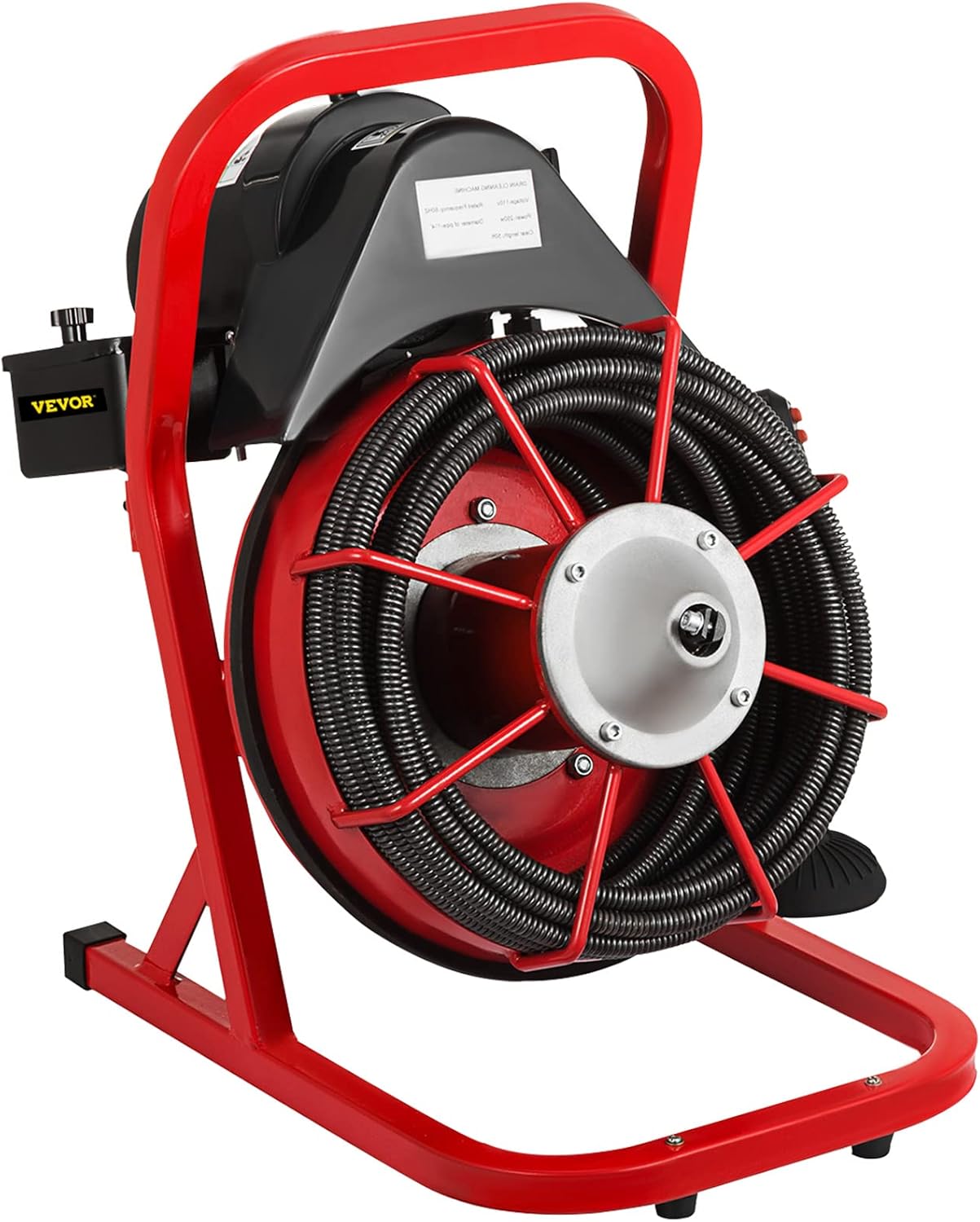 50 Ft x 3/8 Inch Portable Drain Cleaner with 8 Auger Bits I6026