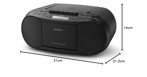 Black CD and Tape Boombox with Radio A602010