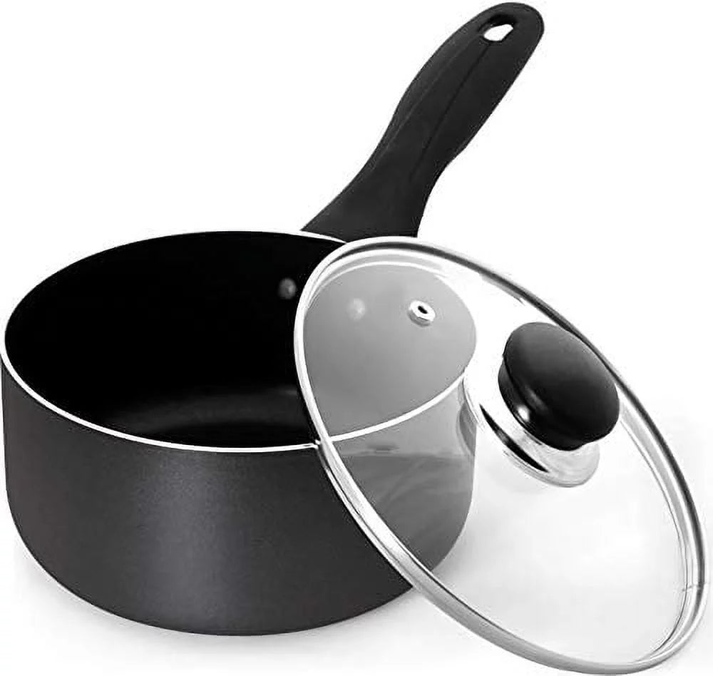 2 Quart Nonstick Saucepan with Glass Lid B748108