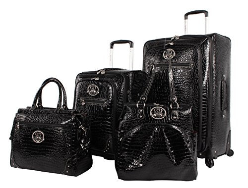 4 Piece Softside Expandable Lightweight Spinner Suitcases with Carry On and Suitcase L936082