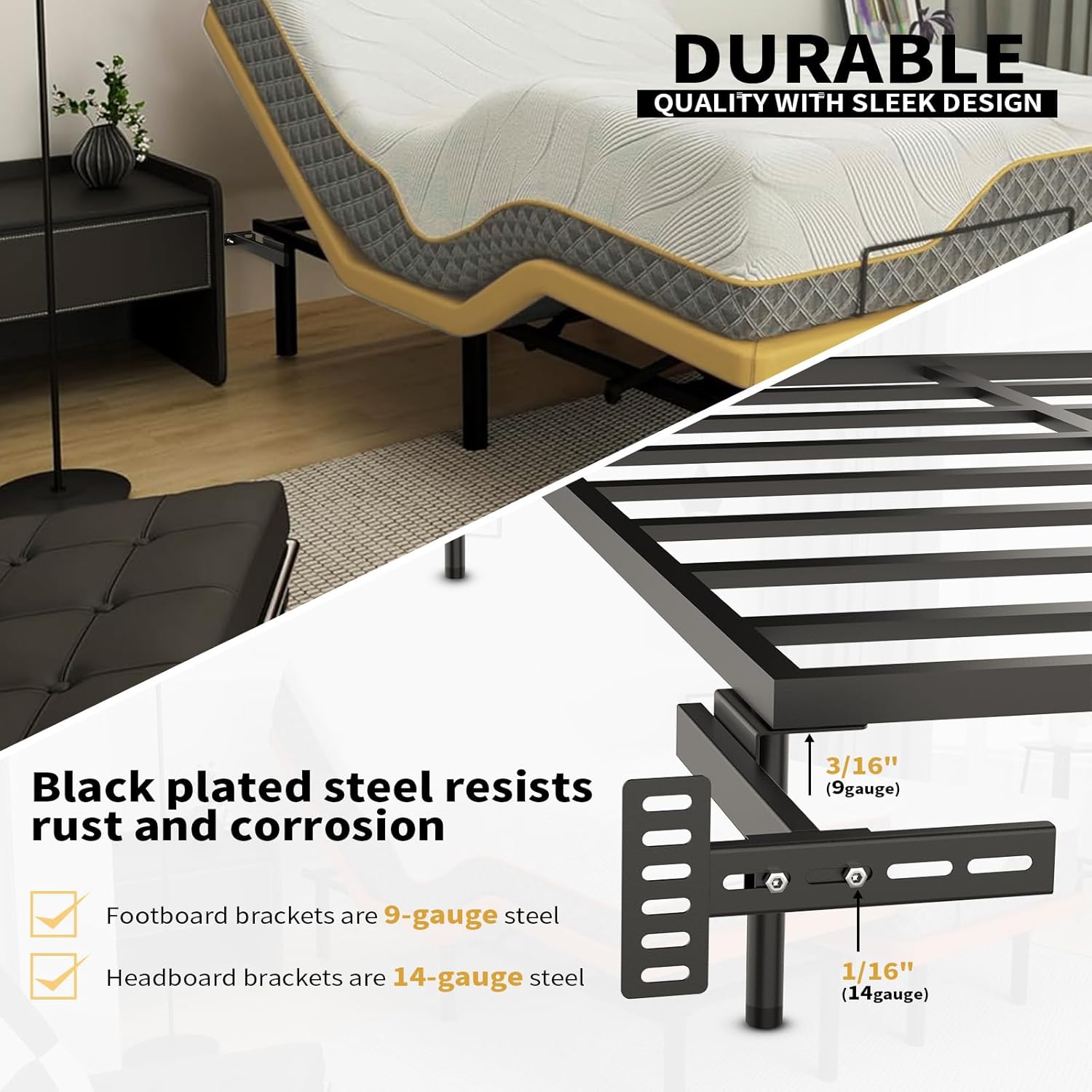 Black Headboard Brackets Y568