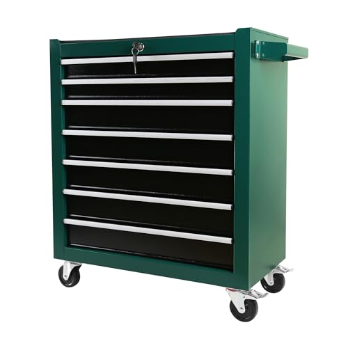 5 Drawers Blue & Grey Rolling Tool Chest with Wheels and 7 Extra Storage Boxes R448787