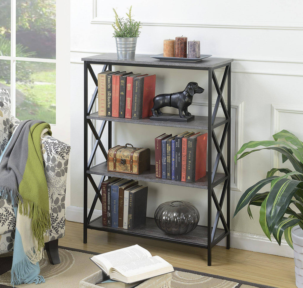 Weathered Gray 4 Tier Bookcase T2548