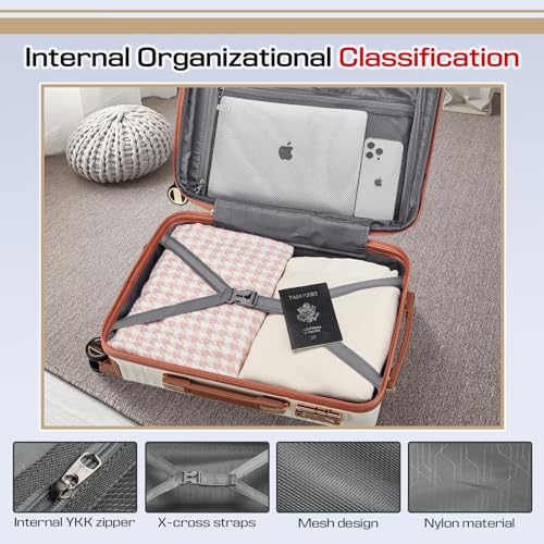 3 Piece Expandable Hard Shell Suitcase Set with Spinner Wheels and TSA Lock Q788